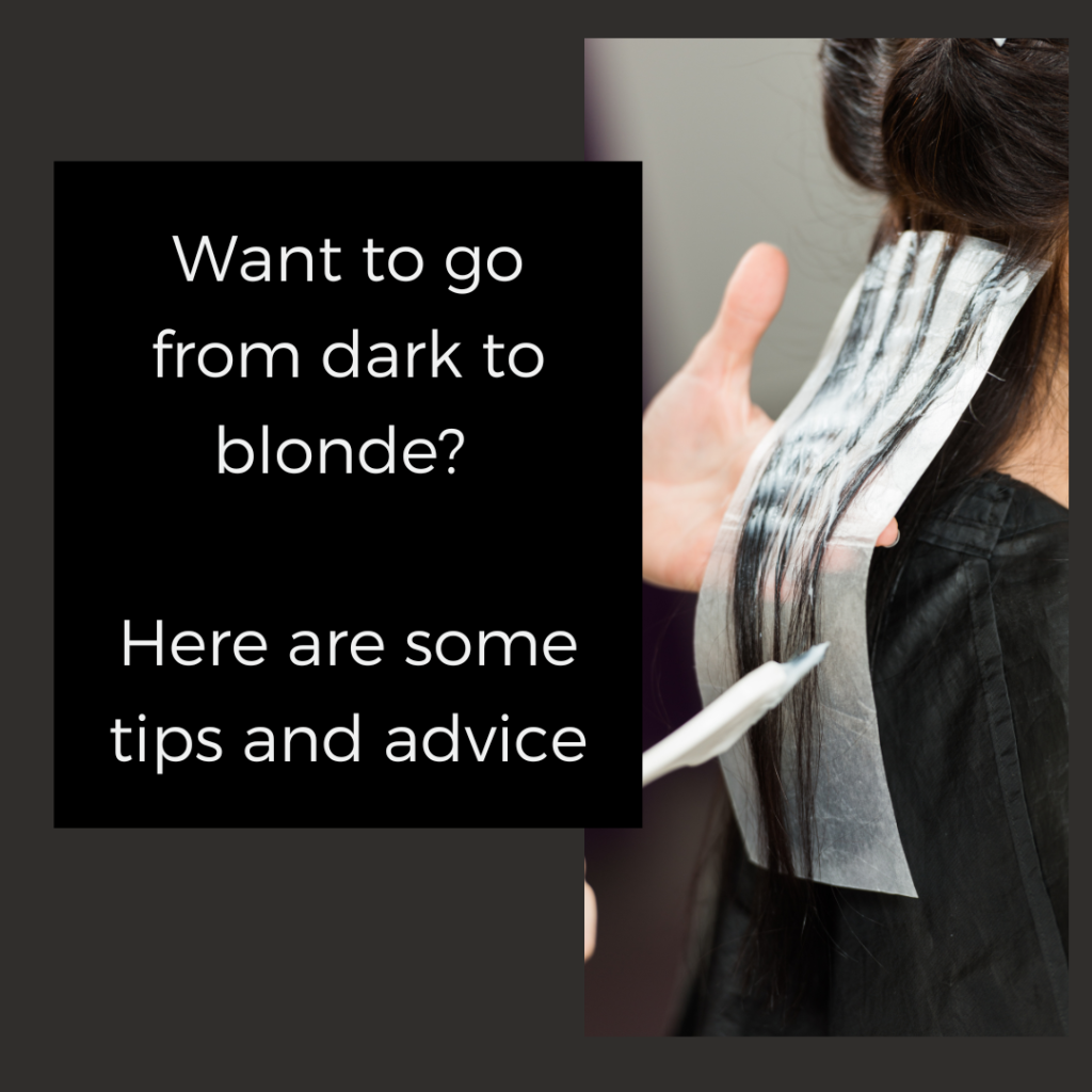 Tips for going from dark to blonde